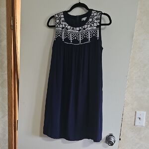 Love Fire Navy Dress with White Detailing